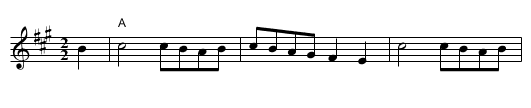 Hunting the Buffalo - staff notation