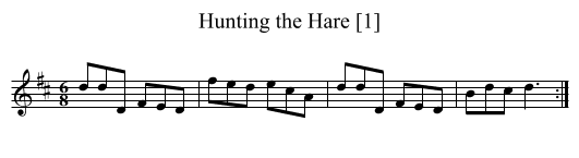 Hunting the Hare [1] - staff notation