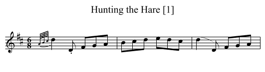 Hunting the Hare [1] - staff notation
