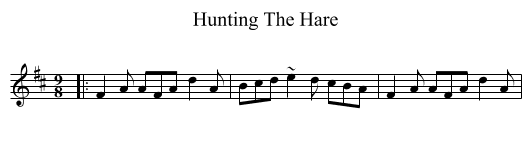 Hunting The Hare - staff notation