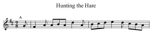 Hunting the Hare - staff notation