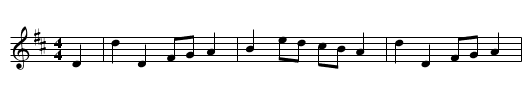 Hunting the Hare - staff notation