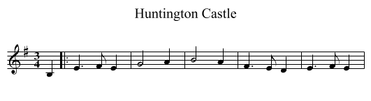 Huntington Castle - staff notation