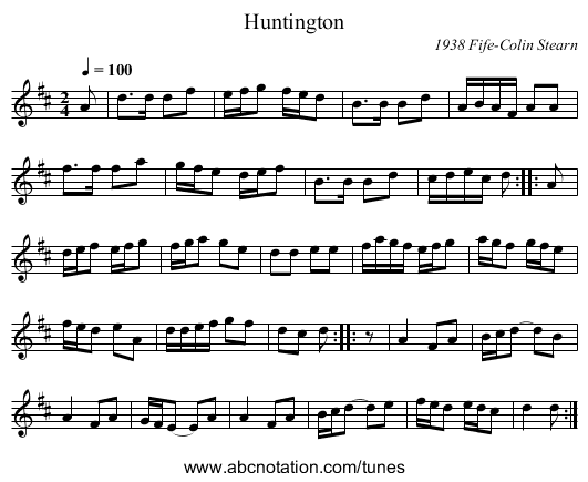Huntington - staff notation