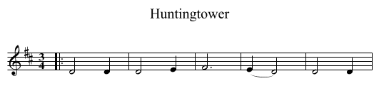 Huntingtower - staff notation