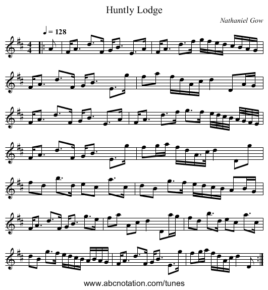 Huntly Lodge - staff notation