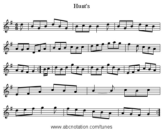 Hunt's - staff notation
