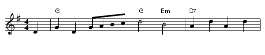 Huntsman's Chorus - staff notation