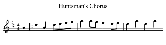 Huntsman's Chorus - staff notation