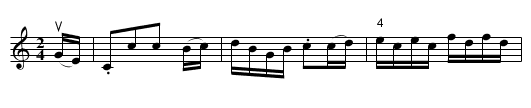 HUNTSMANS' -- HORNPIPE - staff notation