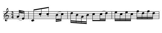 Huntsman's Hornpipe - staff notation