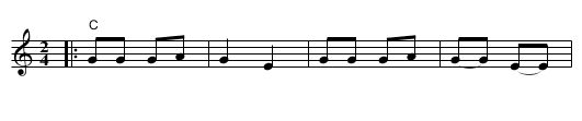Hura hura h&auml;it&auml;  [C] - staff notation