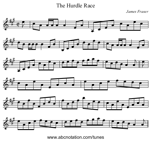 Hurdle Race, The - staff notation