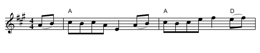 Hurlock's Reel - staff notation