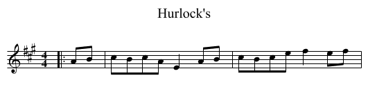 Hurlock's - staff notation