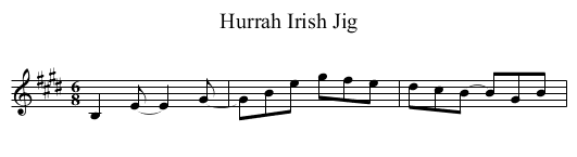 Hurrah Irish Jig - staff notation