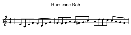 Hurricane Bob - staff notation