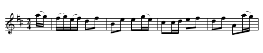 HURRICANE SETT (tune 2) - staff notation