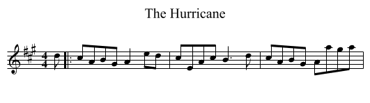 Hurricane, The  - staff notation