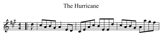 Hurricane, The  - staff notation