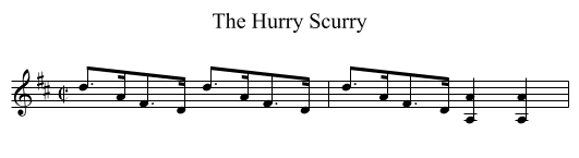 Hurry Scurry, The - staff notation