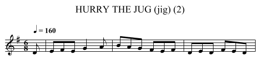 HURRY THE JUG (jig) (2) - staff notation