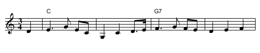 Hush-a-bye Waltz - staff notation