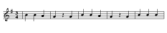 HUSSE BUSSEE DAT ERSTE JAHR TWEE - staff notation