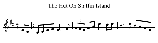 Hut On Staffin Island, The  - staff notation