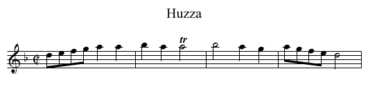 Huzza - staff notation