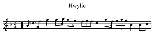 Hwylie - staff notation