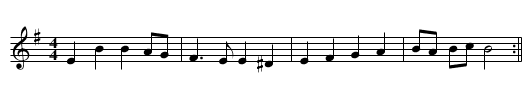 Hyd y Frwynen - The Length of the Rush - staff notation