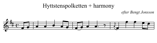 Hyttstenspolketten + harmony - staff notation