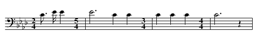 I Am Like a Bear - staff notation