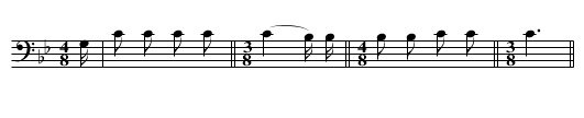 I Am Sitting - staff notation