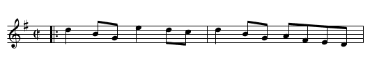 I Beg One - staff notation