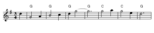 I Belong to Glasgow - staff notation