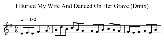 I Buried My Wife And Danced On Her Grave (Dmix) - staff notation