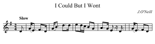 I Could But I Wont - staff notation