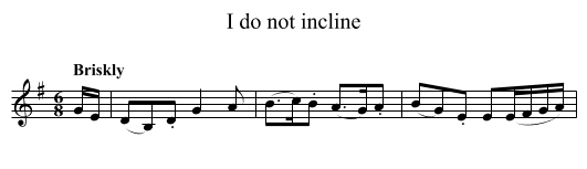 I do not incline - staff notation