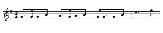I Fee'd a Lad at Michaelmas - staff notation