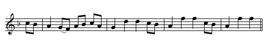 I fix my Fancy on her, a Round O - staff notation