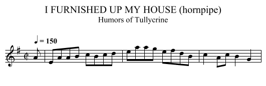 I FURNISHED UP MY HOUSE (hornpipe) - staff notation