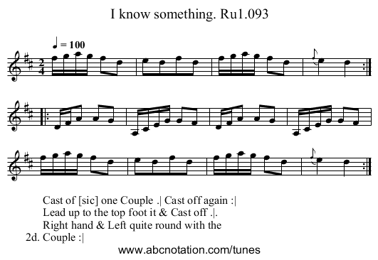 I know something. Ru1.093 - staff notation