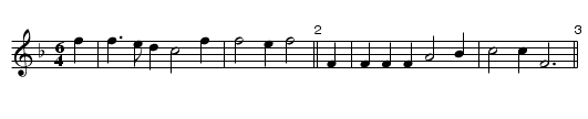 I lay with an old man all the night - staff notation