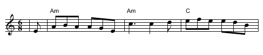 I lost my Love - staff notation