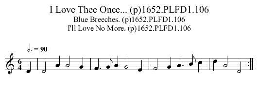 I Love Thee Once... (p)1652.PLFD1.106 - staff notation