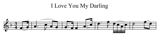I Love You My Darling - staff notation