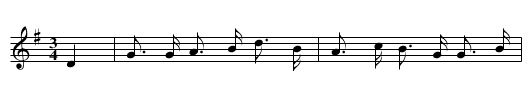 I saw three ships - staff notation