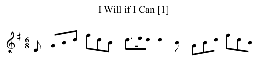 I Will if I Can [1] - staff notation